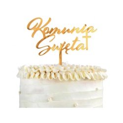 Topper ZŁOTE KRYSZTAŁY Ozdoba na tort