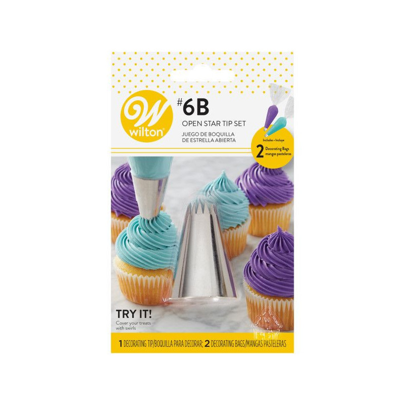 Насадка дуже велика № 6B зірка Wilton + 2 мішки