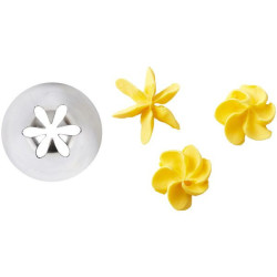 LARGE No. 2D Wilton flower star closed, rose