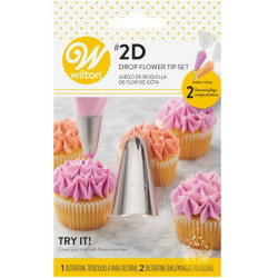 Tylka DUŻA nr 2D kwiat Wilton gwiazdka zamknięta, róża + 2 worki