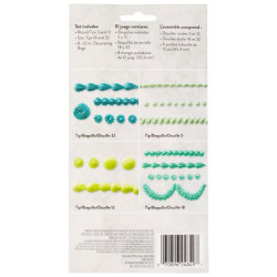 LARGE backing set (1M, 2A, 2D, 4B) and Wilton bags 12 el. LARGE backing set (1M, 2A, 2D, 4B) and Wilton bags 12 el.