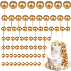 XXL-Kugeln, goldene Tortendekoration, 108 Stück