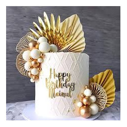 Topper BALLS Golden Palms Fans Cake set