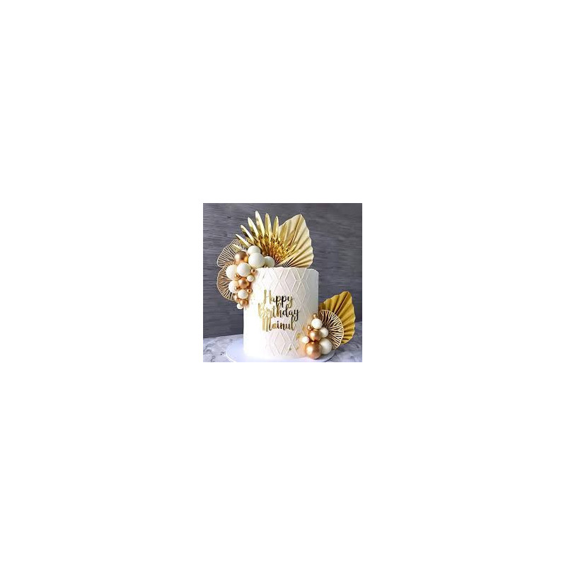 Topper BALLS Golden Palms Fans Cake set