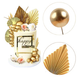Topper Balls Golden Palms Legelők Tortakészlet