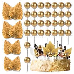 Topper Balls Golden Palms Legelők Tortakészlet