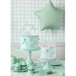 Topper Happy Birthday Akryl zielony 18 cm duży