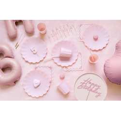 Topper Happy Birthday Akryl różowy 18 cm duży