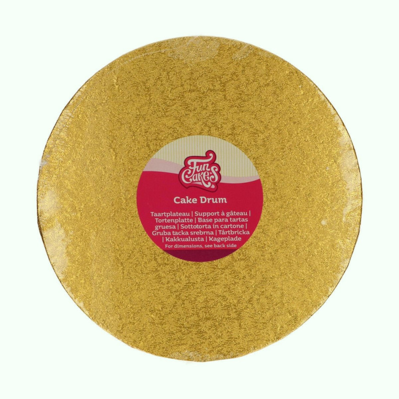 Fun Cakes tortalap 12 mm merev arany 20 cm