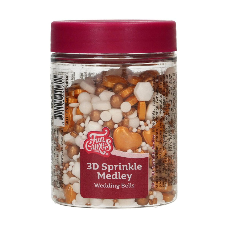 FC Wedding Bells sprinkles 70g hearts diamonds