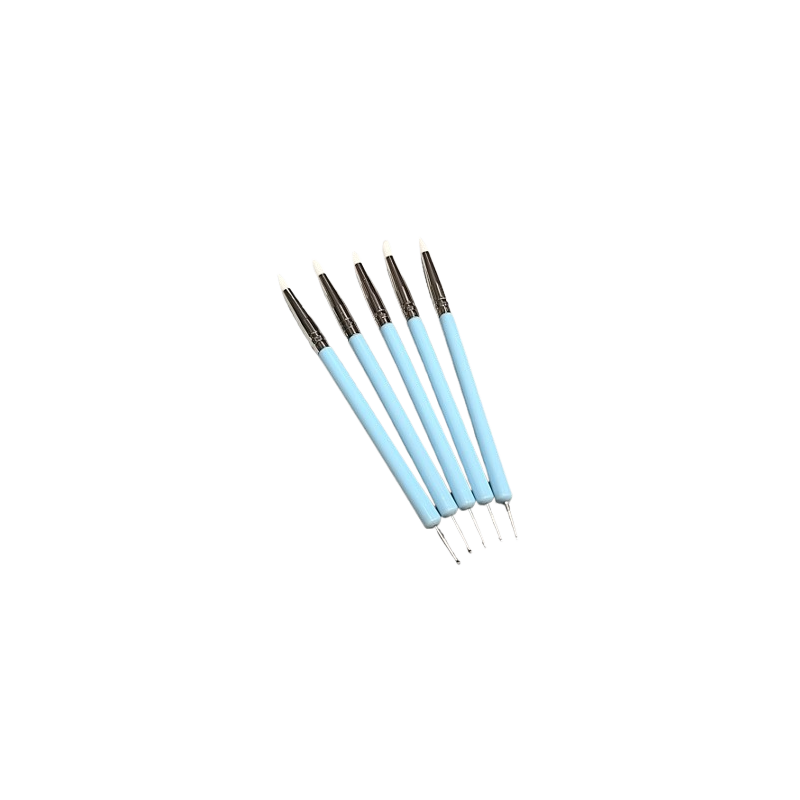 Инструменты для моделирования: формовочные элементы и шарики (5 штук), силиконовые кисти.