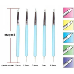 Modeling tools Shapers and balls 5 pieces Silicone brushes