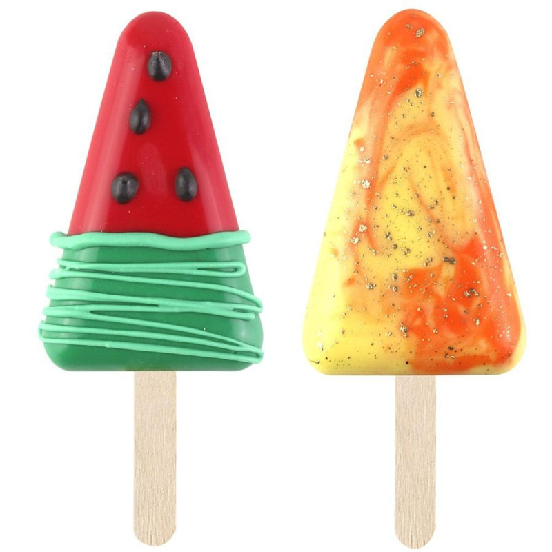 Forma silikonowa LODY TRÓJKĄTNE 4 gniazda Cakesicles