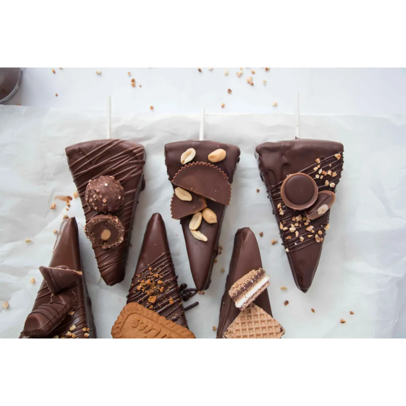 Forma silikonowa LODY TRÓJKĄTNE 4 gniazda Cakesicles