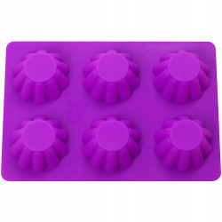 Silikonová pečicí forma na muffiny, muffiny, 6 otvorů