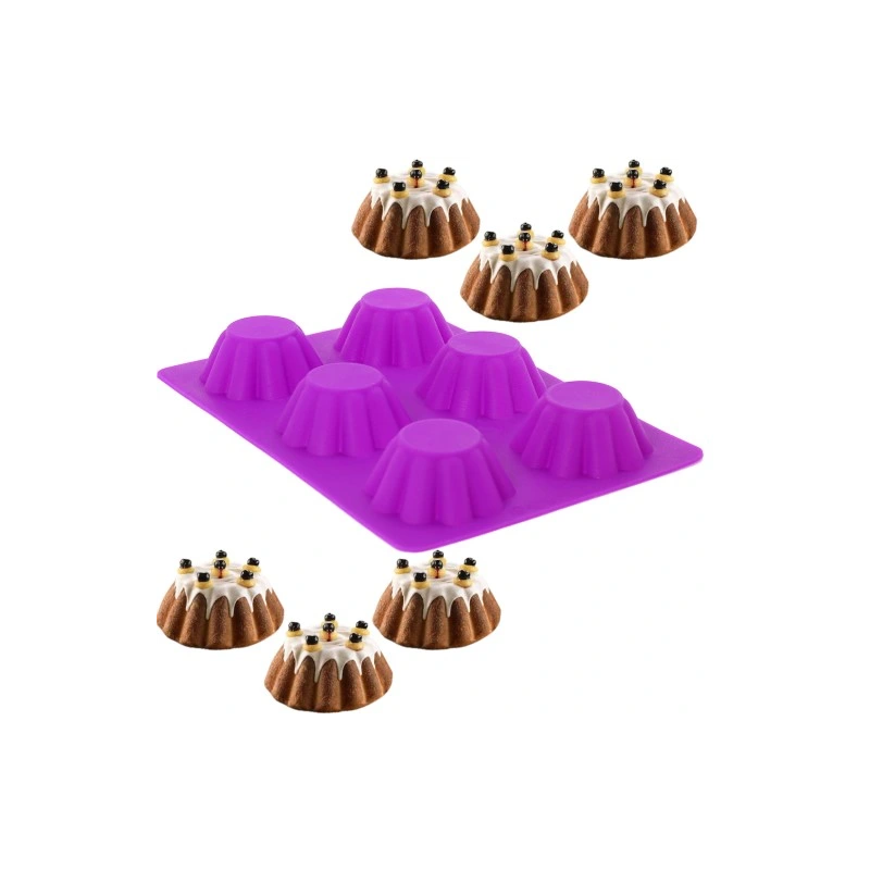Silikonová pečicí forma na muffiny, muffiny, 6 otvorů