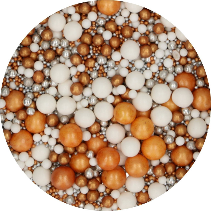 Суміш перлів FC Soft Pearls Glamour Vibes 80 г золото срібло білий