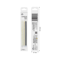 Hohe Kerzen Bright Pastel Gold 6 Stück gold