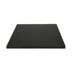 Julita Tortenunterlage, 12 mm, starr, schwarz, quadratisch, 25 cm