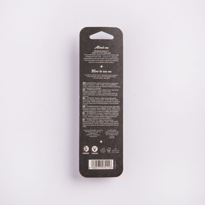 Lebensmittelschreiber BLACK doppelseitig RD essbar