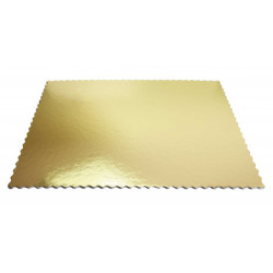 Tortenaufleger goldenes Rechteck dick 30x40 cm Tortenaufleger goldenes Rechteck dick 30x40 cm