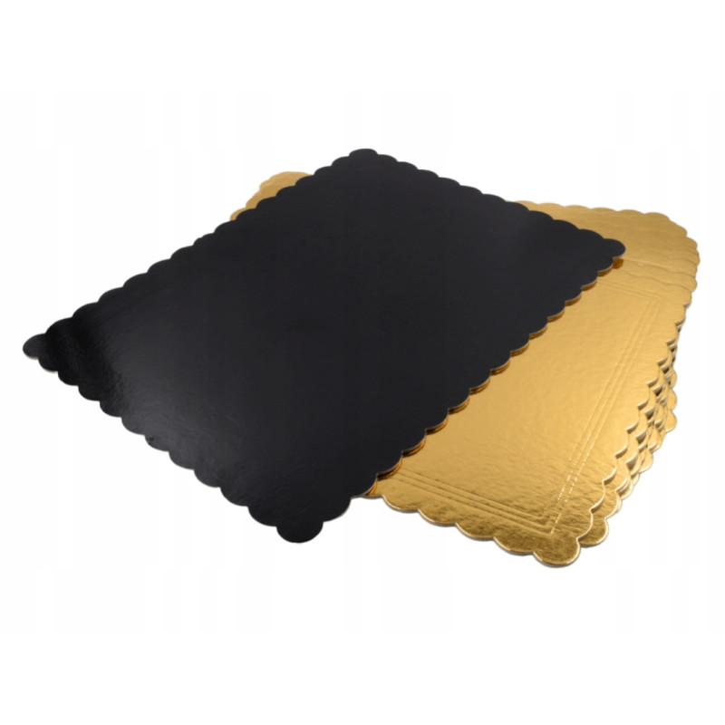 Tortenaufleger goldenes Rechteck dick 30x40 cm