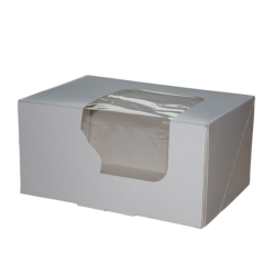 White cupcake box for 2 cupcakes - 10 pcs