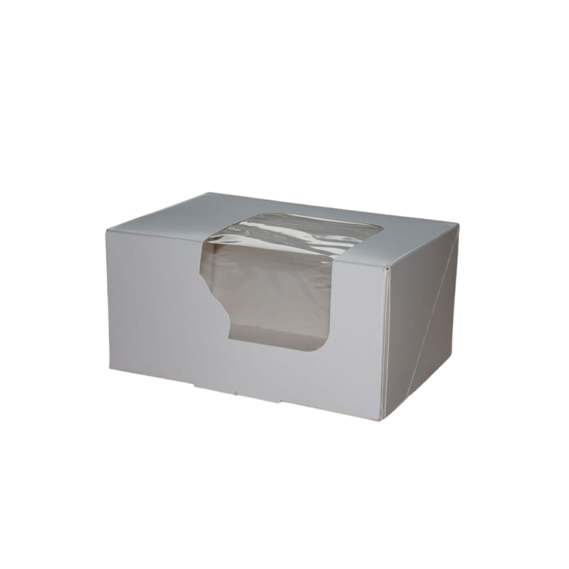 White cupcake box for 2 cupcakes - 10 pcs