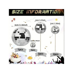 Topper KULE Disco Ozdoba na tort 10 szt