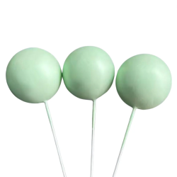 Topper BALLS Világoszöld Matt Tortadísz 20 db