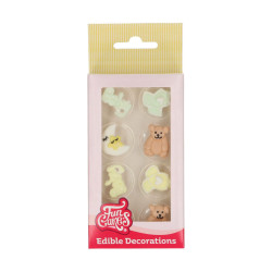 BABY sugar decorations 8 pcs. Teddy bear