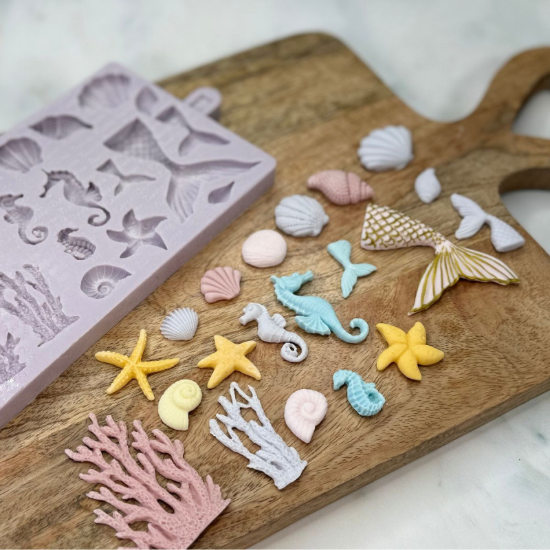 Katy Sue Seahorse silicone mould 4 designs
