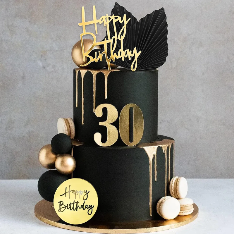 Tortenauflegerkugeln, schwarz matt, 20 Stück