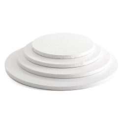 Podkład pod tort BIAŁY 12 mm SZTYWNY 25 cm PP