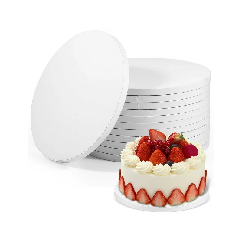 CAKE FOUNDATION WHITE 12 mm SQUARE 25 cm Decora