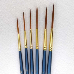 Precision Brush Size 1 for detail painting Natural sable hair