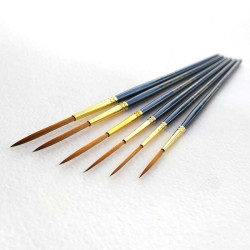 Precision Brush Size 1 for detail painting Natural sable hair