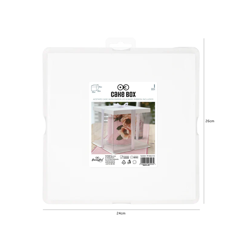 Cake packaging 30x30x25 cm Pearl high box
