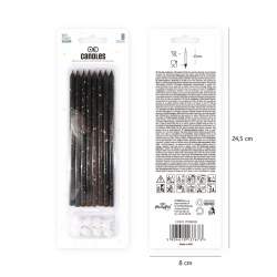 High Dotted Black Kerzen 6 Stk.