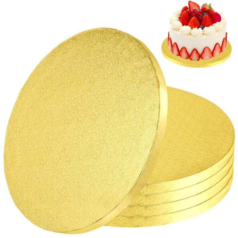 Podkład pod tort ZŁOTY 12 mm SZTYWNY 30 cm