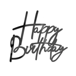Topper Happy Birthday Acryl złoty