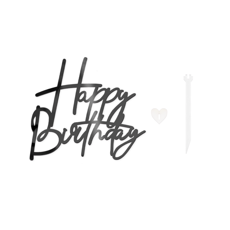 Topper Happy Birthday Acryl złoty