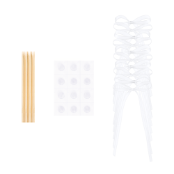 Cake topper White bows 10 pcs. cupcake picks