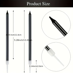 High Dotted Black Kerzen 6 Stk.