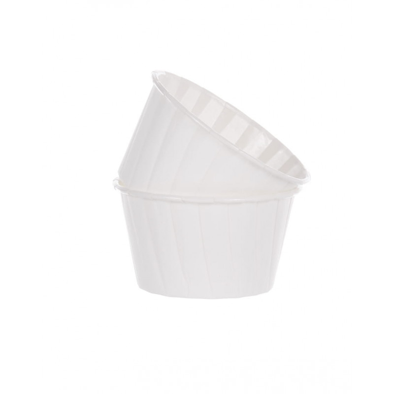 Papilotki kubeczki 50 szt. Białe 4 x 2,6 cm sztywne MAŁE