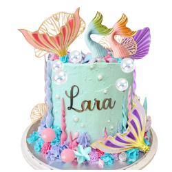 Topper KULE Ogon syrenki Zestaw na tort SYRENKA