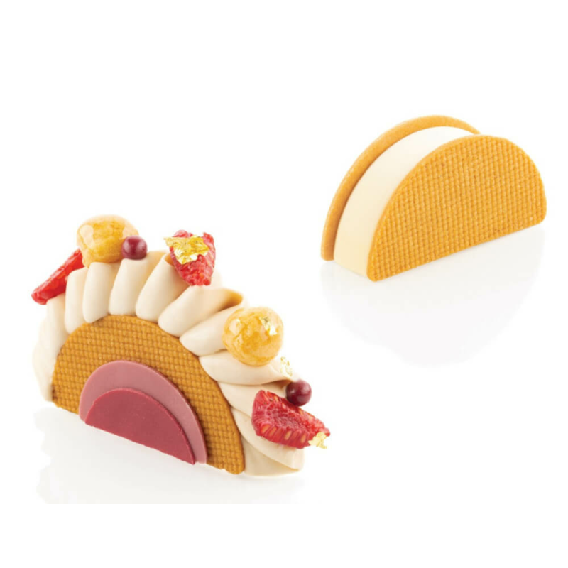 Forma silikonowa 3D Rainbow Tacos Silikomart 16 gniazd + wykrawaczka monoporcje
