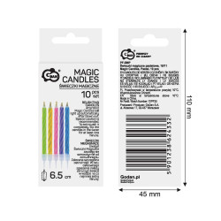 Świeczki urodzinowe 10 szt. MAGICZNE PASTELOWE zapalają się ponownie