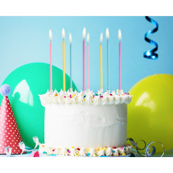 Hohe Kerzen Bright Pastel Gold 6 Stück gold