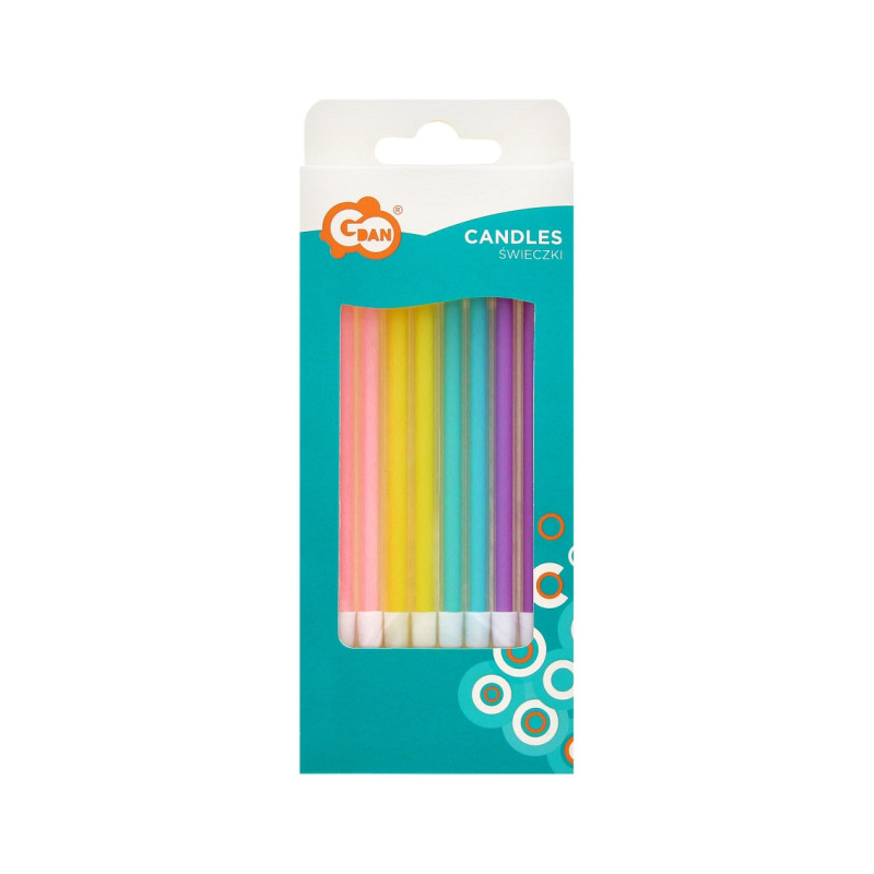 Tall candles Bright Pastel Gold 6 pcs gold